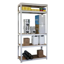 Stellingkast / Magazijnstelling - Wit - 5 planken