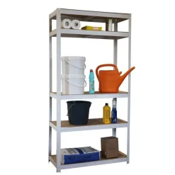 Stellingkast / Magazijnstelling - Wit - 5 planken