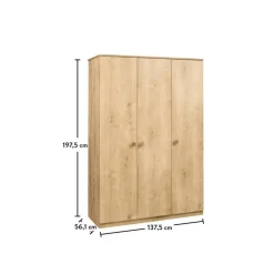 Stockholm 3 deurs kledingkast kinderkamer