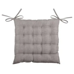 Stof Textile stoelkussen - taupe - 40 x 40 x 4 cm