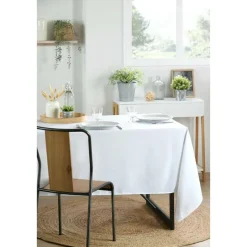 Stof Textile Tafelkleed - 145 x 240 cm - wit - Tafellaken