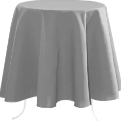 Stof Textiles Tafelkleed - Dia 180 cm - grijs - Tafellaken