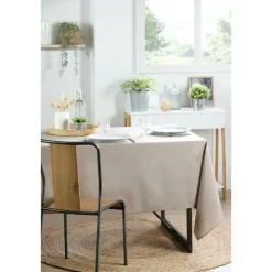 Stof Textiles Tafelkleed - 145 x 200 cm - licht taupe