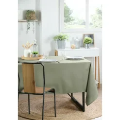 Stof Textiles Tafelkleed - 145 x 200cm - salie groen - Tafellaken