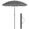 Stokparasol - Strandparasol - Ø 200 cm - Kantelbaar - met Draagtas - Grijs