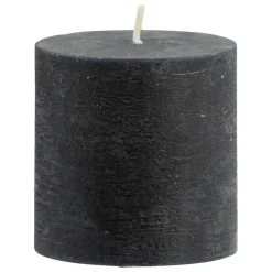 Stompkaars rustiek - zwart - 7xØ7 cm