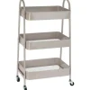 Storage Solutions Keukentrolley - beige - metaal - 79x44x32 cm
