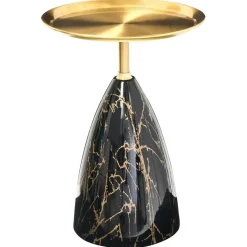 STORM - Bijzettafel - Zwart/Goud - Metaal