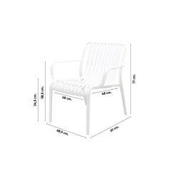 Stripe Loungestoel - Wit