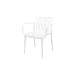 Stripe stapelbare tuinstoel - Wit