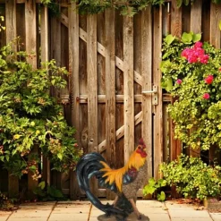 Sunnydays Tuin decoratie Haan/kippen beeld - 34 x 36 cm - buiten