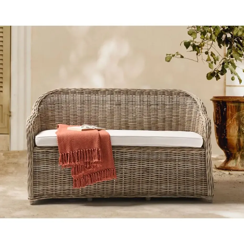 SUSUA - Tuinbank - Gebroken wit - 150 cm - Rotan