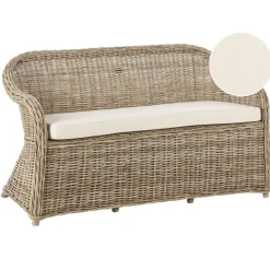 SUSUA - Tuinbank - Gebroken wit - 150 cm - Rotan