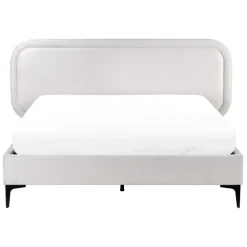 SUZETTE - Tweepersoonsbed - Lichtgrijs - 140 x 200 cm - Polyester