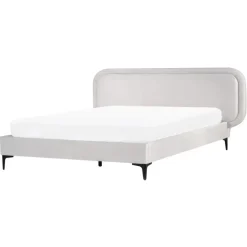 SUZETTE - Tweepersoonsbed - Lichtgrijs - 160 x 200 cm - Polyester