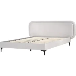 SUZETTE - Tweepersoonsbed - Lichtgrijs - 160 x 200 cm - Polyester