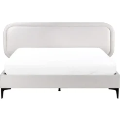 SUZETTE - Tweepersoonsbed - Lichtgrijs - 160 x 200 cm - Polyester