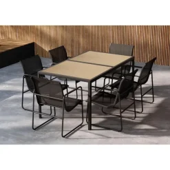 Svea - Akira tuintafelset - zwart/bruin