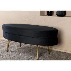 Svea - Axel hocker - velvet - zwart