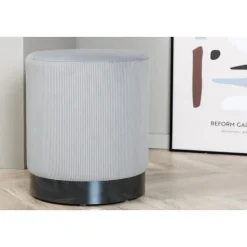 Svea - Cleo poef - rib - grijs