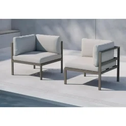 Svea - Diego bank module hoek - bruin/beige