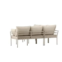 Svea - Jamal loungeset - hoekbank en tafel - beige/zand