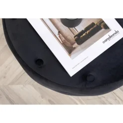 Svea - Juno hocker - velvet - zwart