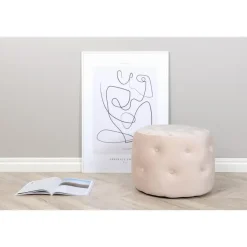 Svea - Juno hocker - velvet - beige