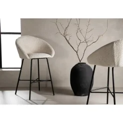 Svea - Kirla barkruk 69 cm - teddy - wit