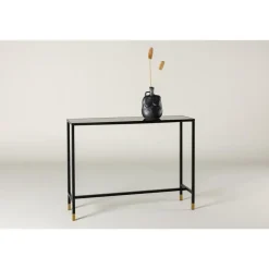 Svea - Leon sidetable - 100 cm - zwart/goud