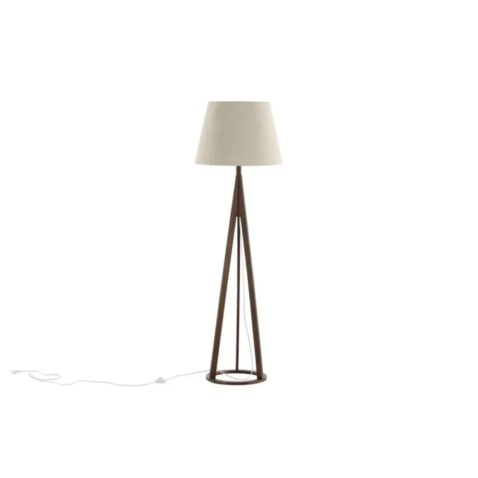 Svea - Nala vloerlamp - 160 cm - linnen - espresso