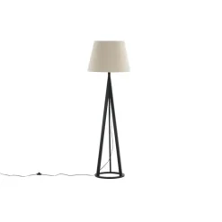 Svea - Nala vloerlamp - 160 cm - linnen - zwart
