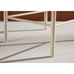 Svea - Polsty barkruk met rugleuning - rattan - whitewash