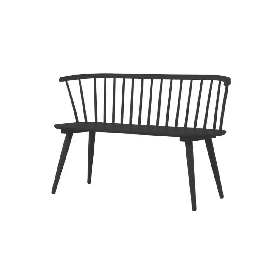 Svea - Rahimi eetkamerbank - 120 cm - zwart