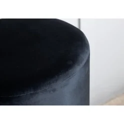 Svea - Remi poef - velvet - zwart