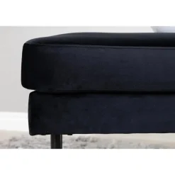 Svea - Rio hocker - velvet - zwart