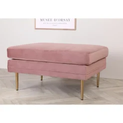 Svea - Tess hocker - velvet - roze