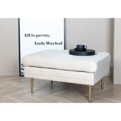 Svea - Tess hocker - velvet - beige