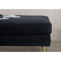 Svea - Tess hocker - velvet - zwart