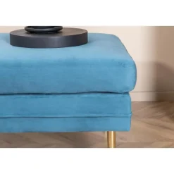 Svea - Tess hocker - velvet - blauw