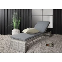 Svea - Yuri ligbed - wicker - grijs