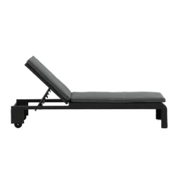 Svea - Yuri ligbed - wicker - zwart