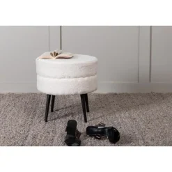 Svea - Zane hocker - teddy - wit