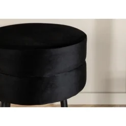 Svea - Zane hocker - velvet - zwart