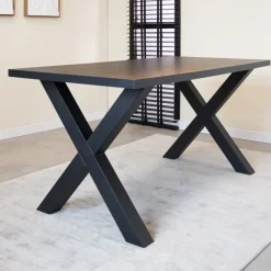 Tafelblad Lenzo zwart 190x100 cm - Melamine - Zwart