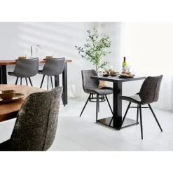 Tafelblad Robin zwart 60 x 60 x 3,8 cm