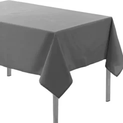 Tafelkleed donkergrijs - polyester - 140 x 200 cm - tafelkleden