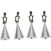 Tafelkleedgewichtjes kegels - 4x - zilver - 7 cm - Tuin