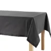 Tafelkleed/tafellaken - antraciet - 140 x 240 cm - katoen stof