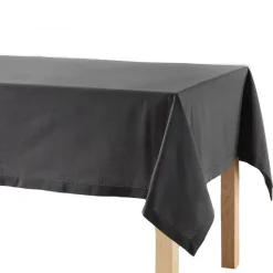 Tafelkleed/tafellaken - antraciet - 140 x 240 cm - katoen stof